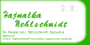 hajnalka mehlschmidt business card